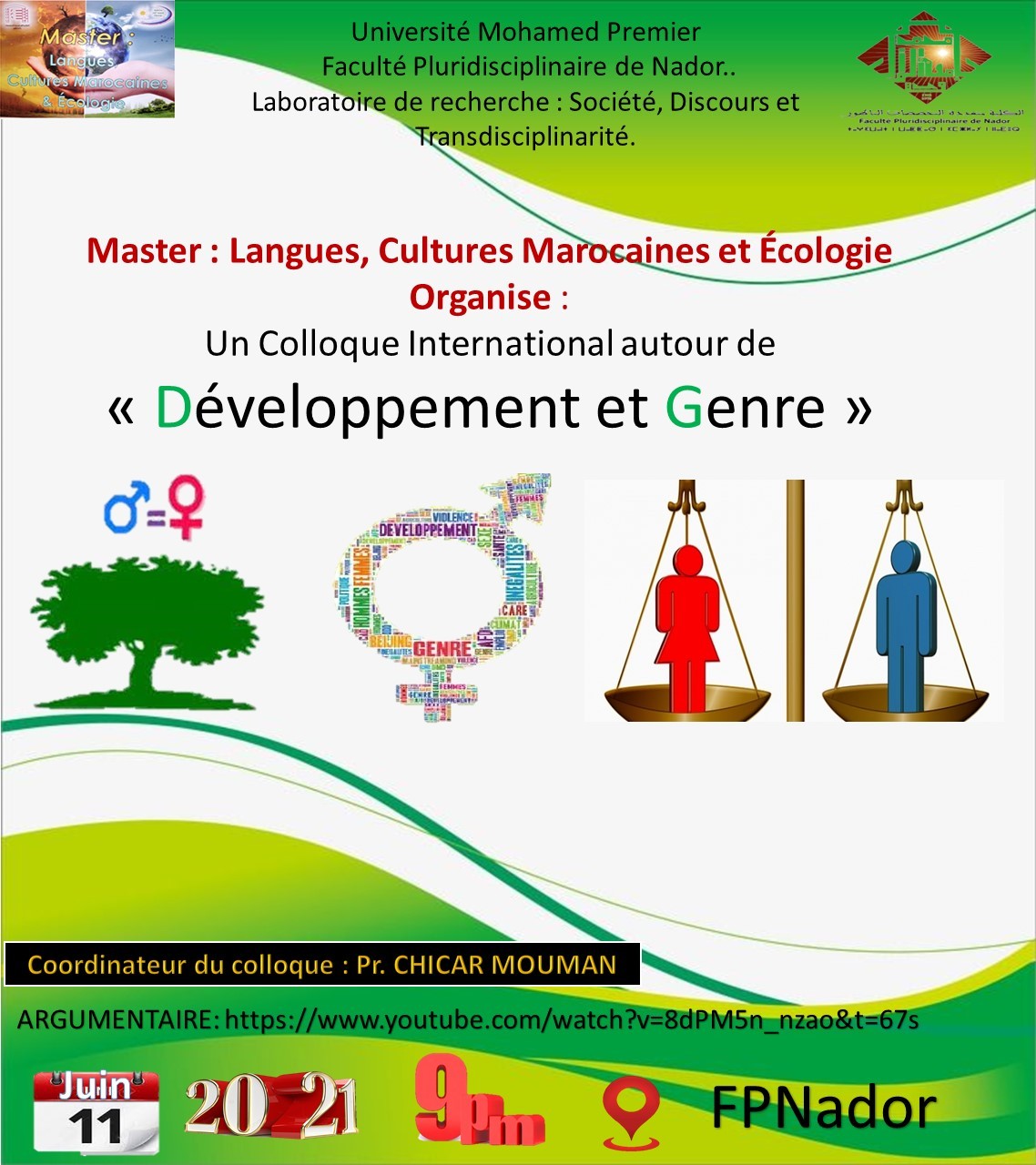 Colloque international autour de : Développement et genre